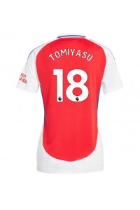 Fotbalové Dres Arsenal Takehiro Tomiyasu #18 Dámské Domácí Oblečení 2024-25 Krátký Rukáv